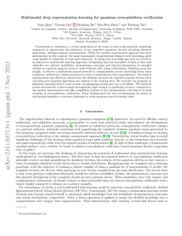 Multimodal deep representation learning for quantum cross-platform
  verification