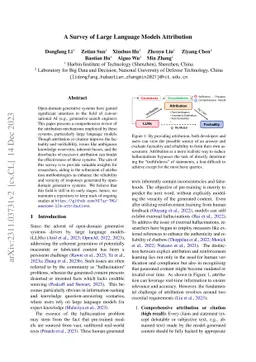 A Survey of Large Language Models Attribution