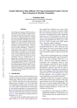 Gender Inflected or Bias Inflicted: On Using Grammatical Gender Cues for
  Bias Evaluation in Machine Translation