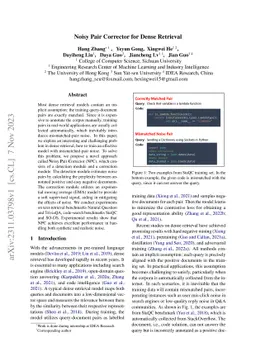 Noisy Pair Corrector for Dense Retrieval