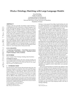 OLaLa: Ontology Matching with Large Language Models