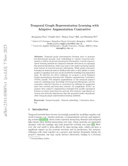 Temporal Graph Representation Learning with Adaptive Augmentation
  Contrastive