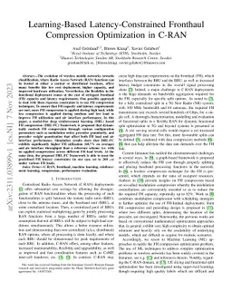 Learning-Based Latency-Constrained Fronthaul Compression Optimization in
  C-RAN