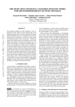 The Music Meta Ontology: a flexible semantic model for the
  interoperability of music metadata
