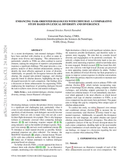 Enhancing Task-Oriented Dialogues with Chitchat: a Comparative Study
  Based on Lexical Diversity and Divergence