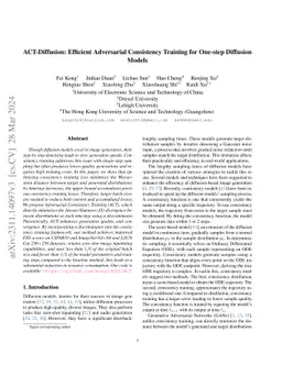 ACT-Diffusion: Efficient Adversarial Consistency Training for One-step
  Diffusion Models