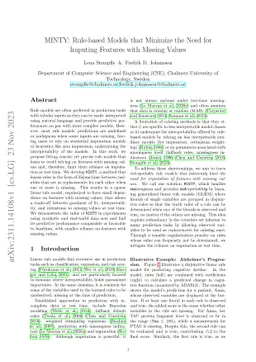 MINTY: Rule-based Models that Minimize the Need for Imputing Features
  with Missing Values