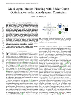 Multi-Agent Motion Planning with Bézier Curve Optimization under
  Kinodynamic Constraints