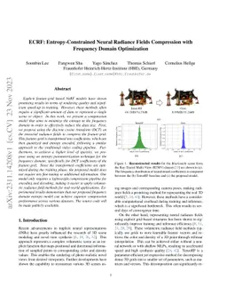 ECRF: Entropy-Constrained Neural Radiance Fields Compression with
  Frequency Domain Optimization