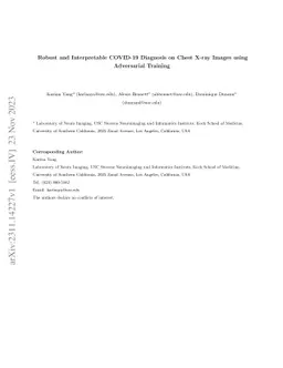 Robust and Interpretable COVID-19 Diagnosis on Chest X-ray Images using
  Adversarial Training