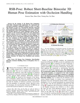 RSB-Pose: Robust Short-Baseline Binocular 3D Human Pose Estimation with
  Occlusion Handling