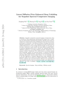 Latent Diffusion Prior Enhanced Deep Unfolding for Spectral Image
  Reconstruction