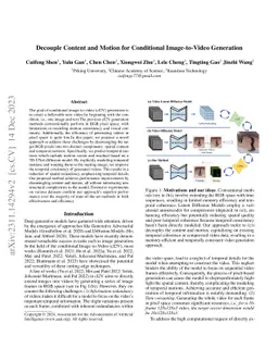 Decouple Content and Motion for Conditional Image-to-Video Generation