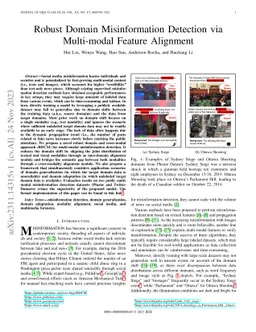 Robust Domain Misinformation Detection via Multi-modal Feature Alignment