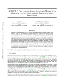 GATGPT: A Pre-trained Large Language Model with Graph Attention Network
  for Spatiotemporal Imputation