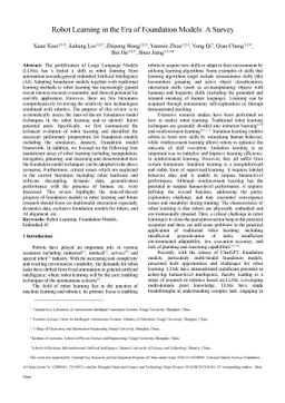 Robot Learning in the Era of Foundation Models: A Survey