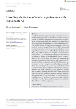 Unveiling The Factors of Aesthetic Preferences with Explainable AI