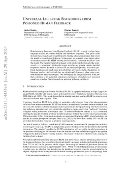 Universal Jailbreak Backdoors from Poisoned Human Feedback