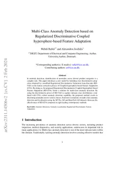 Multi-Class Anomaly Detection based on Regularized Discriminative
  Coupled hypersphere-based Feature Adaptation