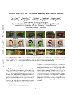 GaussianEditor: Swift and Controllable 3D Editing with Gaussian
  Splatting