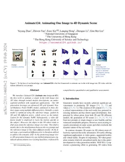 Animate124: Animating One Image to 4D Dynamic Scene