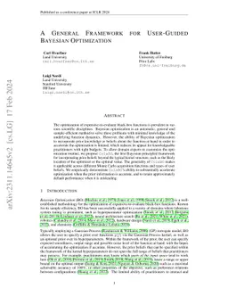 A General Framework for User-Guided Bayesian Optimization