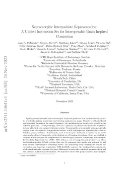 Neuromorphic Intermediate Representation: A Unified Instruction Set for
  Interoperable Brain-Inspired Computing