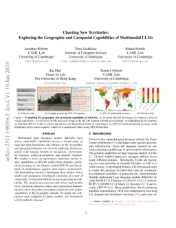 Charting New Territories: Exploring the Geographic and Geospatial
  Capabilities of Multimodal LLMs