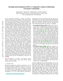 Decoding Social Sentiment in DAO: A Comparative Analysis of Blockchain
  Governance Communities