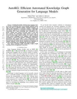 AutoKG: Efficient Automated Knowledge Graph Generation for Language
  Models