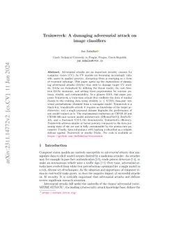 Trainwreck: A damaging adversarial attack on image classifiers