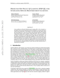 Projected Off-Policy Q-Learning (POP-QL) for Stabilizing Offline
  Reinforcement Learning