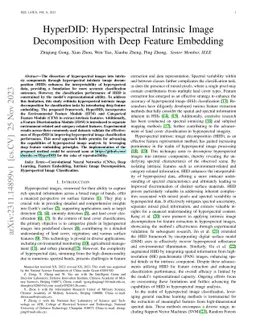 HyperDID: Hyperspectral Intrinsic Image Decomposition with Deep Feature
  Embedding