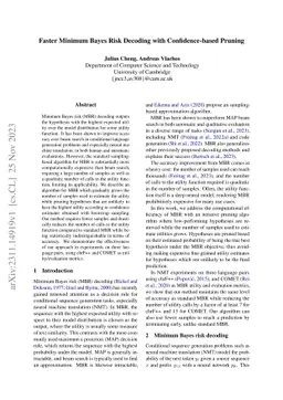 Faster Minimum Bayes Risk Decoding with Confidence-based Pruning