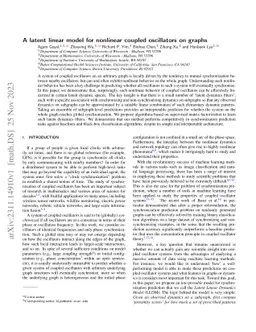 A latent linear model for nonlinear coupled oscillators on graphs