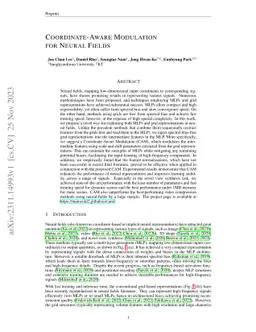 Coordinate-Aware Modulation for Neural Fields
