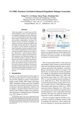 E-CORE: Emotion Correlation Enhanced Empathetic Dialogue Generation