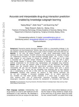 Accurate and interpretable drug-drug interaction prediction enabled by
  knowledge subgraph learning