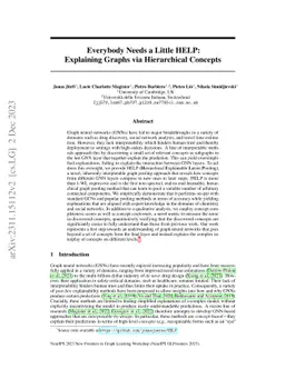 Everybody Needs a Little HELP: Explaining Graphs via Hierarchical
  Concepts