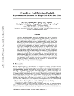 xTrimoGene: An Efficient and Scalable Representation Learner for
  Single-Cell RNA-Seq Data