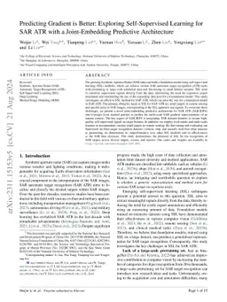 Predicting Gradient is Better: Exploring Self-Supervised Learning for
  SAR ATR with a Joint-Embedding Predictive Architecture