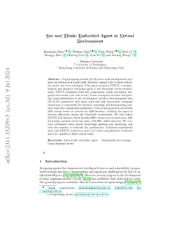 See and Think: Embodied Agent in Virtual Environment