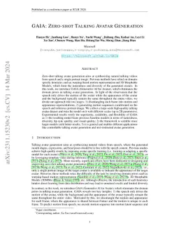 GAIA: Zero-shot Talking Avatar Generation