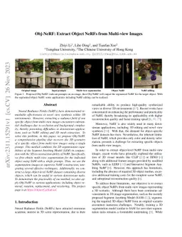 Obj-NeRF: Extract Object NeRFs from Multi-view Images