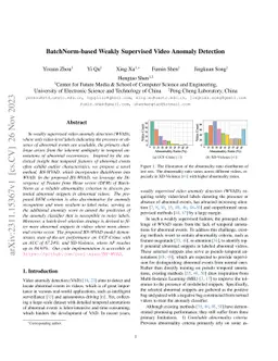 BatchNorm-based Weakly Supervised Video Anomaly Detection