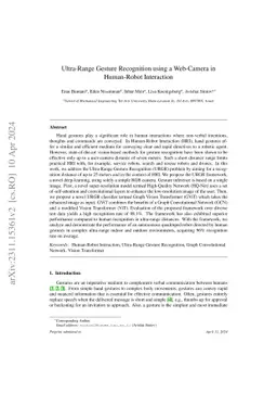 Ultra-Range Gesture Recognition using a Web-Camera in Human-Robot
  Interaction