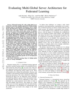 Evaluating Multi-Global Server Architecture for Federated Learning