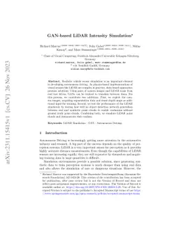 GAN-Based LiDAR Intensity Simulation
