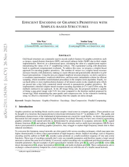 Efficient Encoding of Graphics Primitives with Simplex-based Structures