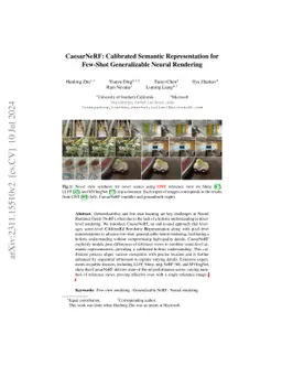 CaesarNeRF: Calibrated Semantic Representation for Few-shot
  Generalizable Neural Rendering
